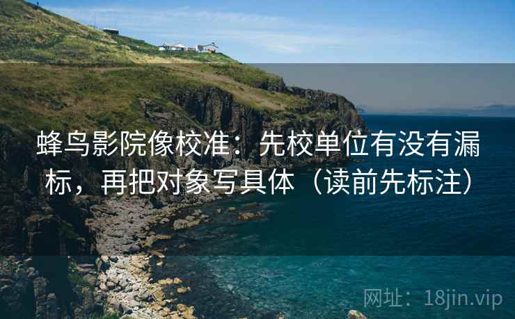 蜂鸟影院像校准：先校单位有没有漏标，再把对象写具体（读前先标注）